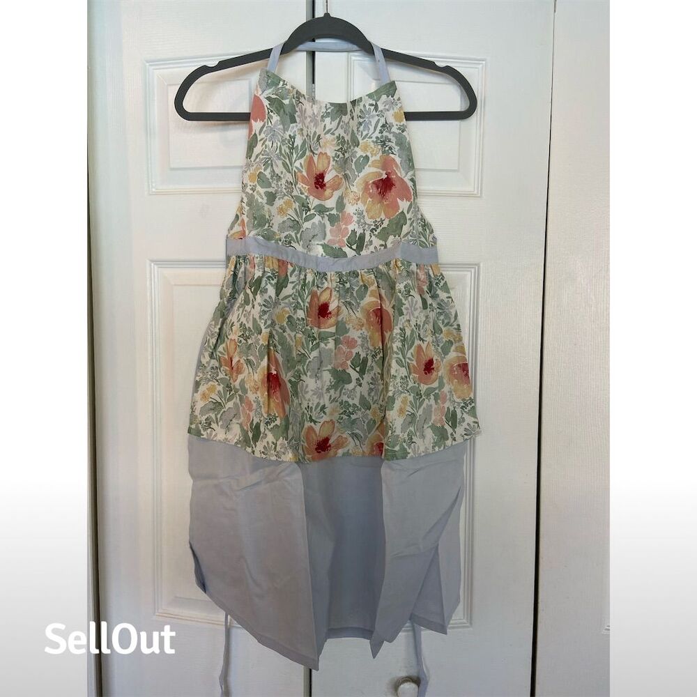 Threshold Unisex Floral Print Bib Apron Multicolor One Size